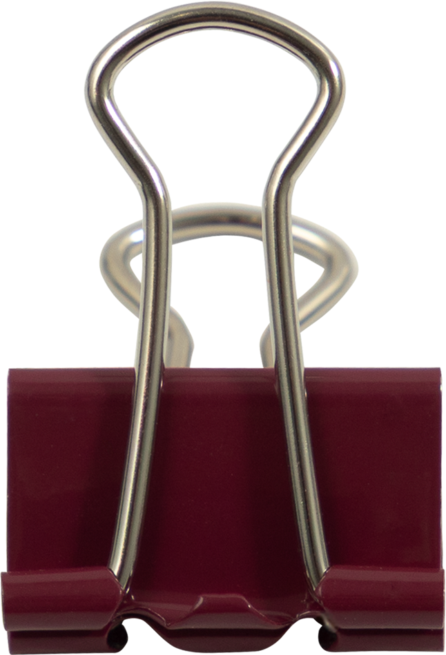 Burgundy Small 19mm Binder Clips - 25 Pack