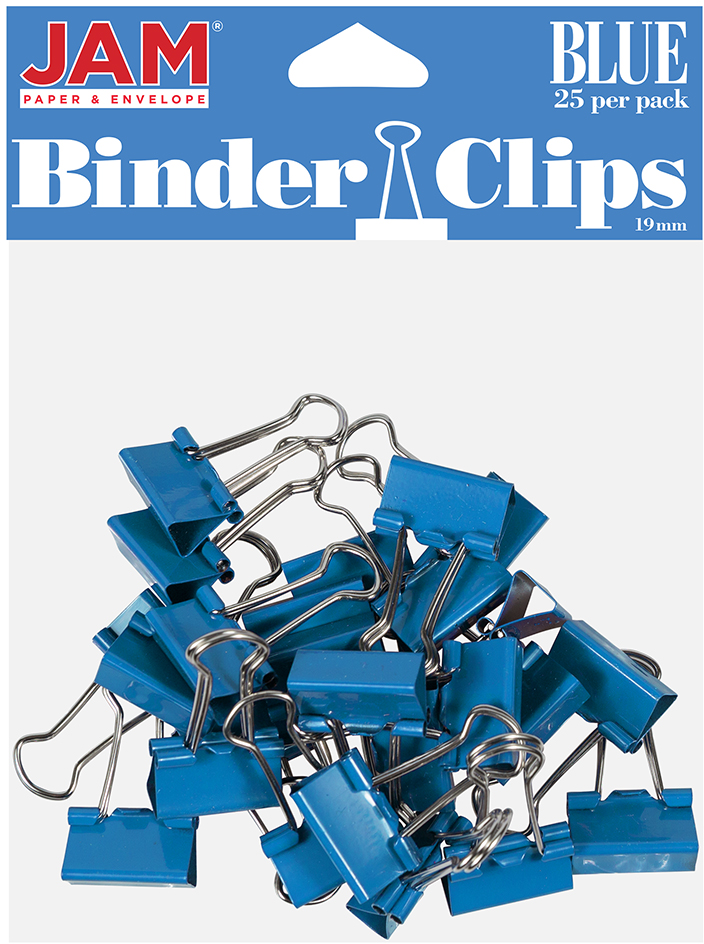 Blue Small 19mm Binder Clips - 25 Pack