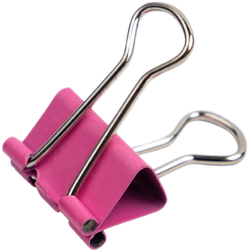 Pink Small 19mm Binder Clips - 25 Pack