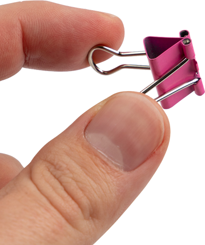 Pink Small 19mm Binder Clips - 25 Pack