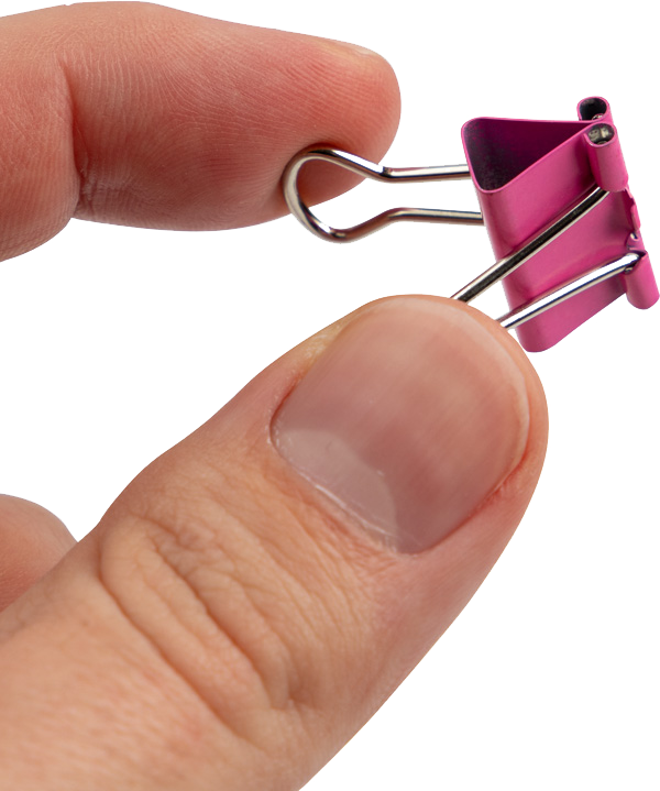 Pink Small 19mm Binder Clips - 25 Pack