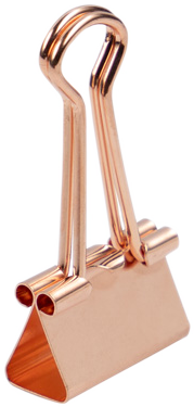 Rose Gold Small 19mm Binder Clips - 25 Pack