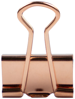Rose Gold Small 19mm Binder Clips - 25 Pack