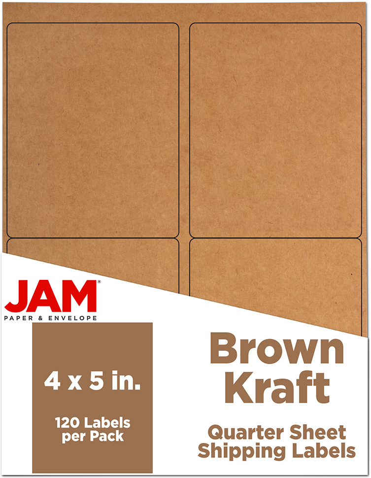 Brown Kraft 4 x 5 Shipping Labels