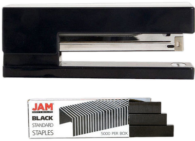 Black Stapler and Staples Set
