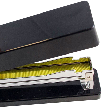 Black Stapler and Yellow Staples Set