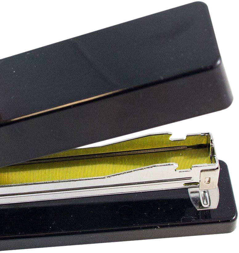Black Stapler and Yellow Staples Set