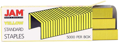 Black Stapler and Yellow Staples Set