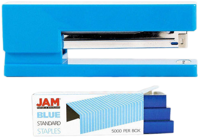 Blue Stapler and Staples Set