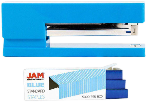 Blue Stapler and Staples Set