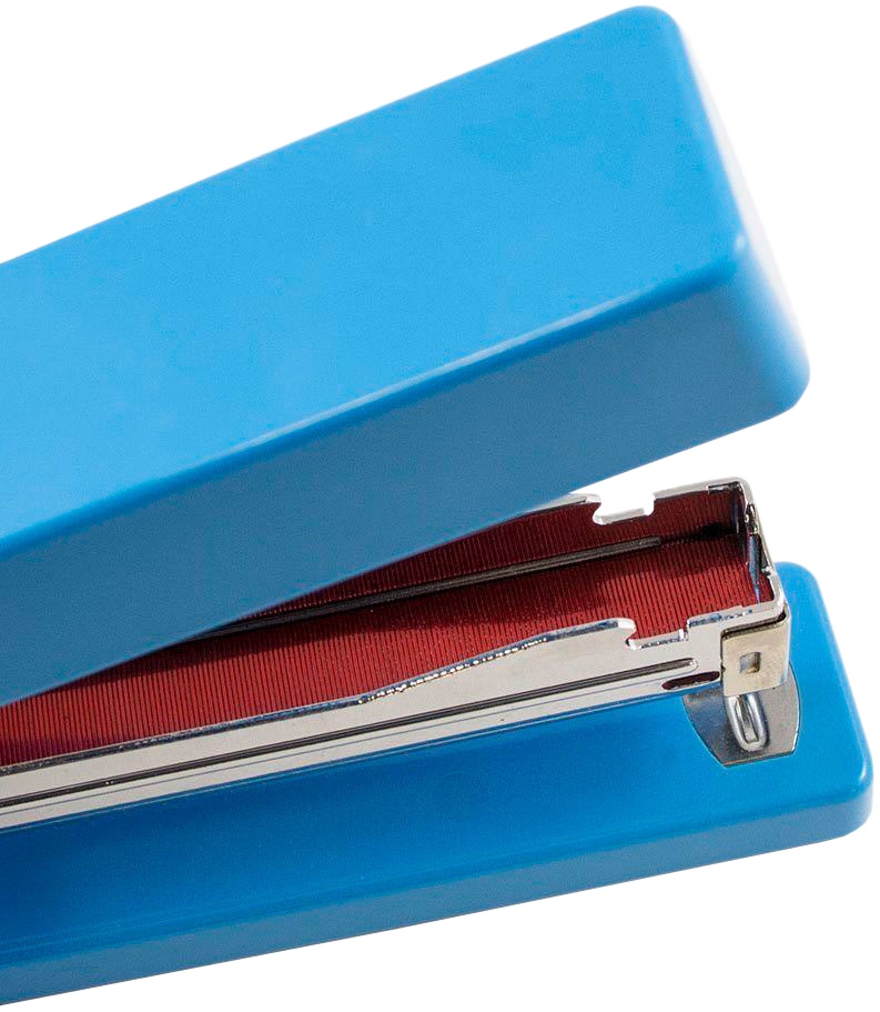 Blue Stapler and Red Staples Set