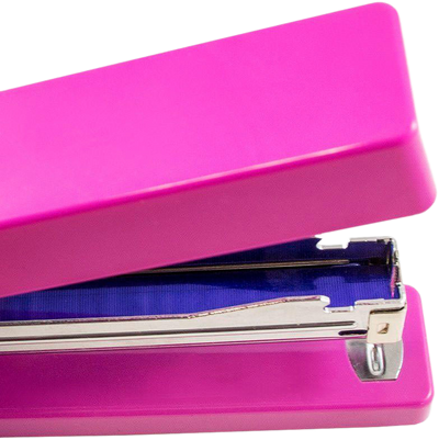 Pink Stapler and Purple Staples Set