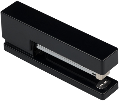 Black Office Desk Set (Stapler, Tape Dispenser, and Pen Holder)