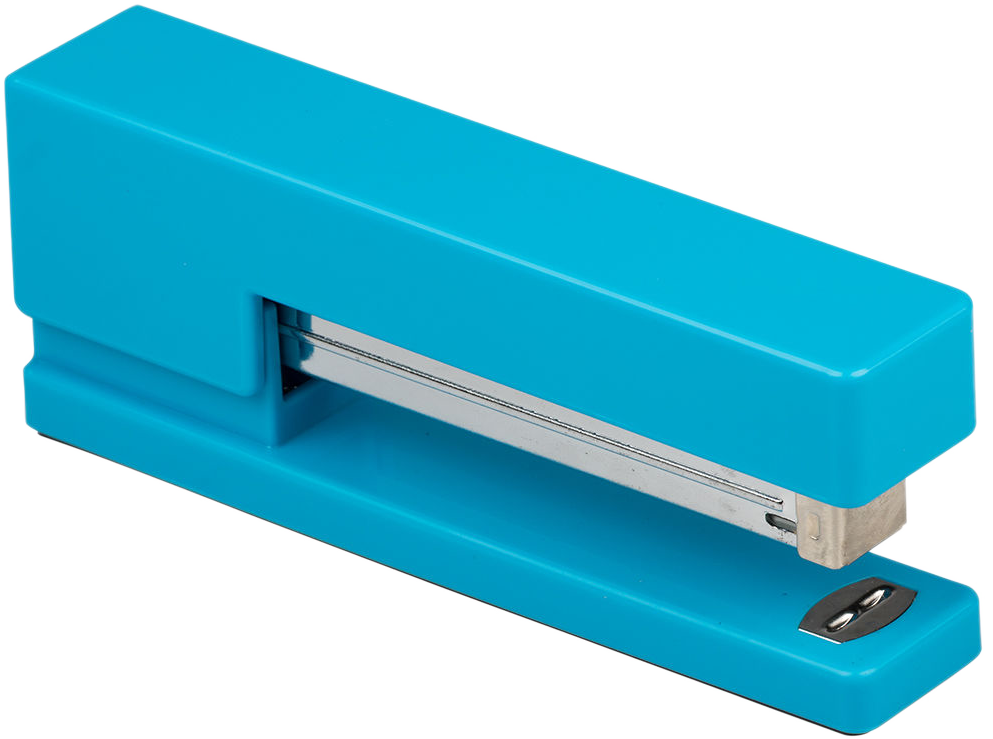 Blue Office Desk Set (Stapler, Tape Dispenser, and Pen Holder)