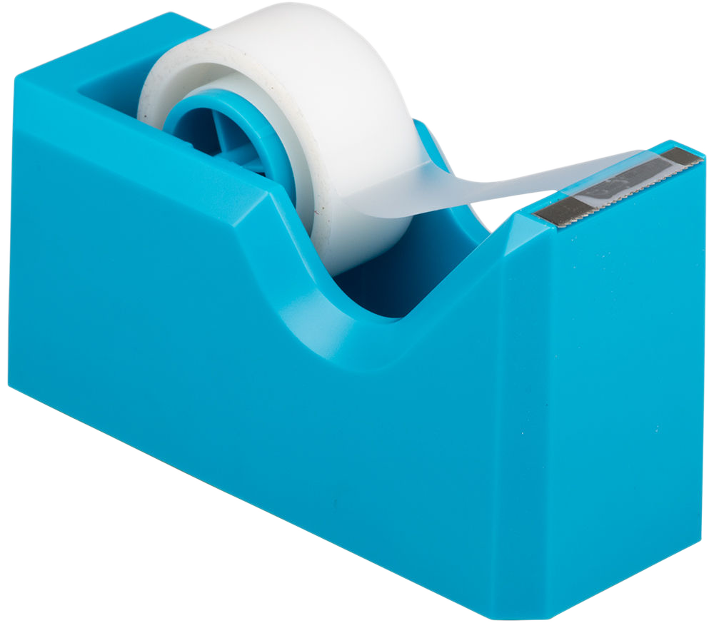 Blue Office Desk Set (Stapler, Tape Dispenser, and Pen Holder)