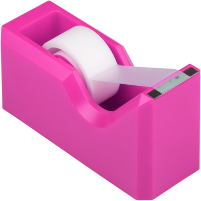 Fuchsia Pink Office Desk Set (Stapler, Tape Dispenser, and Pen Holder)