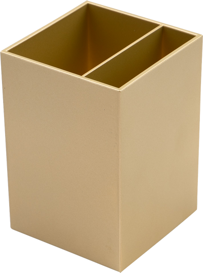 Gold Office Desk Set (Stapler, Tape Dispenser, and Pen Holder)
