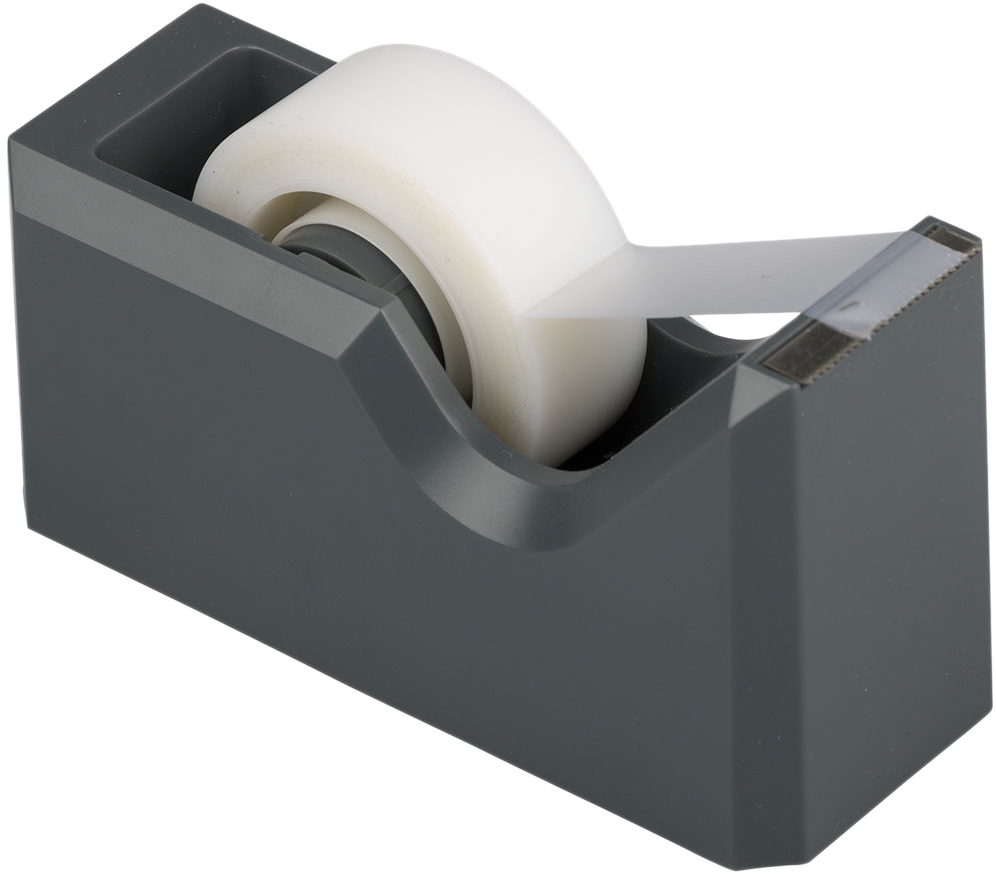 Gray Office Desk Set (Stapler, Tape Dispenser, and Pen Holder)