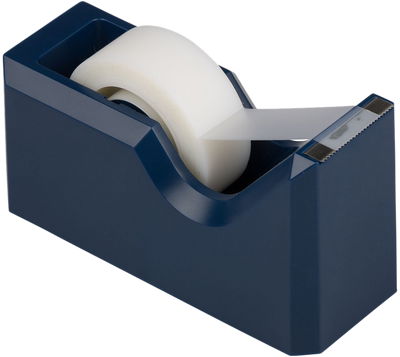 Navy Blue Office Desk Set (Stapler, Tape Dispenser, and Pen Holder)