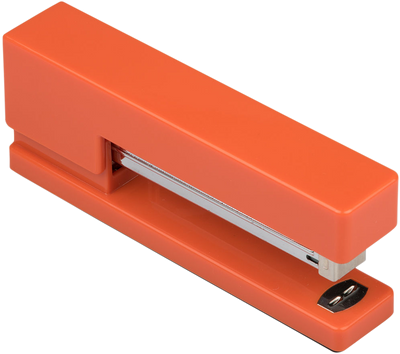 Orange Office Desk Set (Stapler, Tape Dispenser, and Pen Holder)
