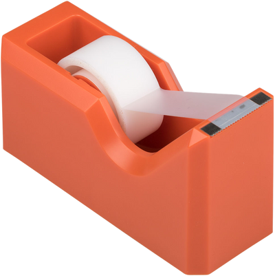 Orange Office Desk Set (Stapler, Tape Dispenser, and Pen Holder)