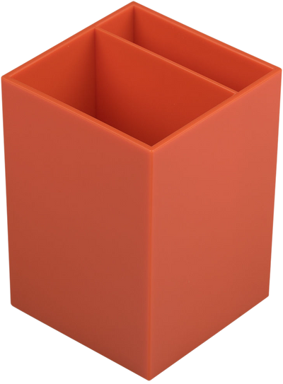 Orange Office Desk Set (Stapler, Tape Dispenser, and Pen Holder)