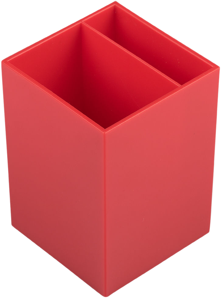 Red Office Desk Set (Stapler, Tape Dispenser, and Pen Holder)