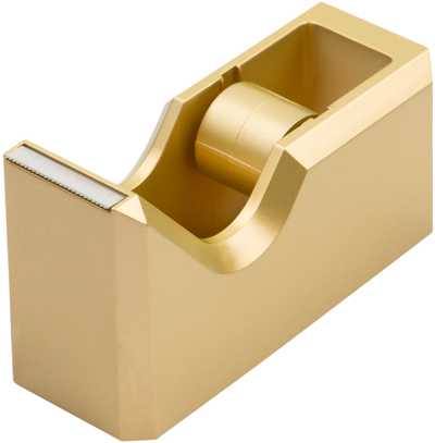 Gold Stapler and Tape Dispenser Desk Set