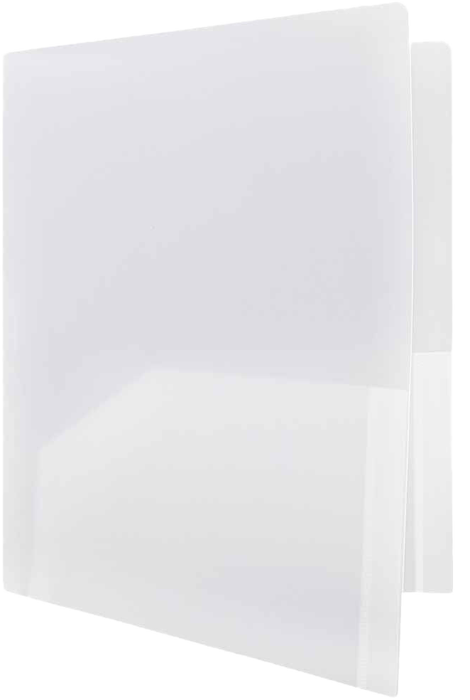 Clear 9 x 12 Plastic Heavy Duty Folders
