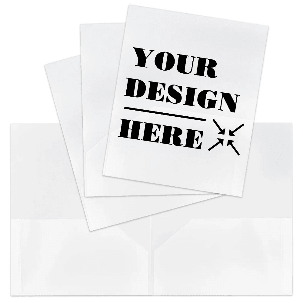 Clear 9 x 12 Plastic Heavy Duty Folders