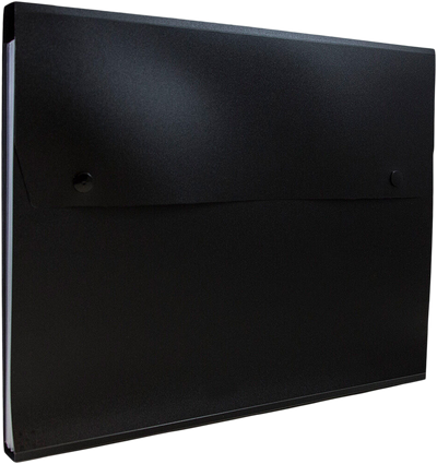Black with Snap Letter Size 6 Pocket Expanding Files (9 x 13)