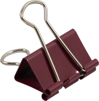 Burgundy Medium 32mm Binder Clips - 15 Pack
