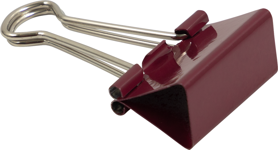 Burgundy Medium 32mm Binder Clips - 15 Pack
