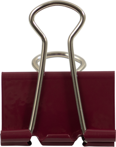Burgundy Medium 32mm Binder Clips - 15 Pack