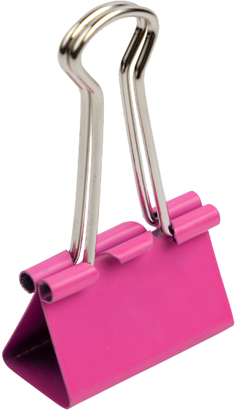 Pink Medium 32mm Binder Clips - 15 Pack
