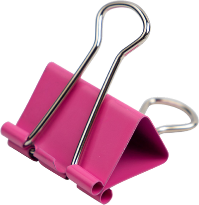 Pink Medium 32mm Binder Clips - 15 Pack