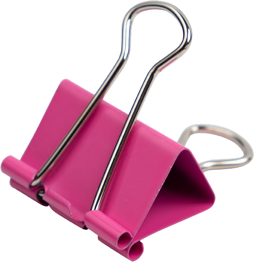 Pink Medium 32mm Binder Clips - 15 Pack