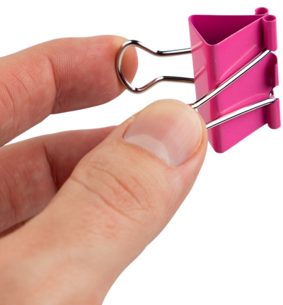 Pink Medium 32mm Binder Clips - 15 Pack