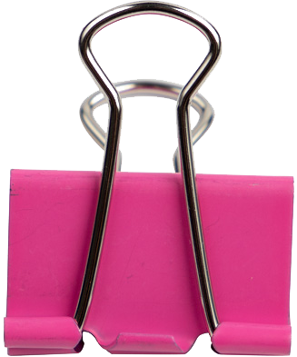 Pink Medium 32mm Binder Clips - 15 Pack