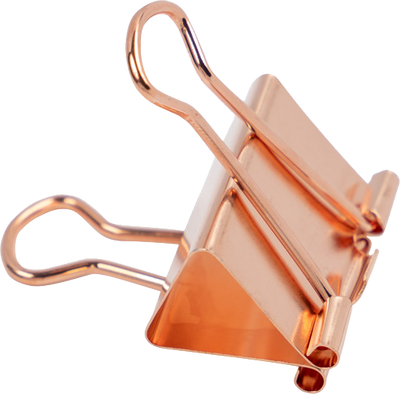 Rose Gold Medium 32mm Binder Clips - 15 Pack