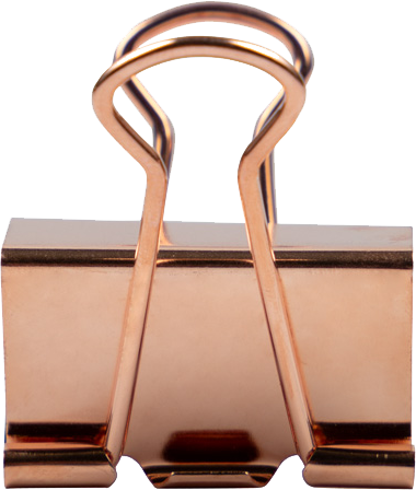 Rose Gold Medium 32mm Binder Clips - 15 Pack