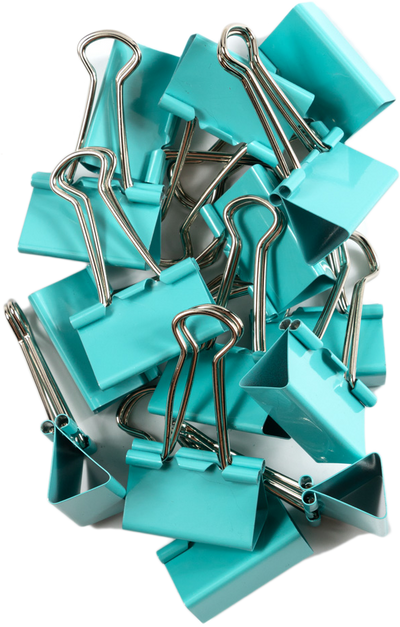 Teal Medium 32mm Binder Clips - 15 Pack