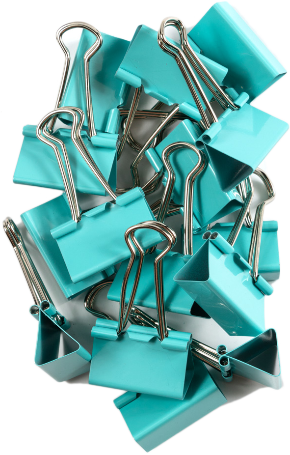 Teal Medium 32mm Binder Clips - 15 Pack