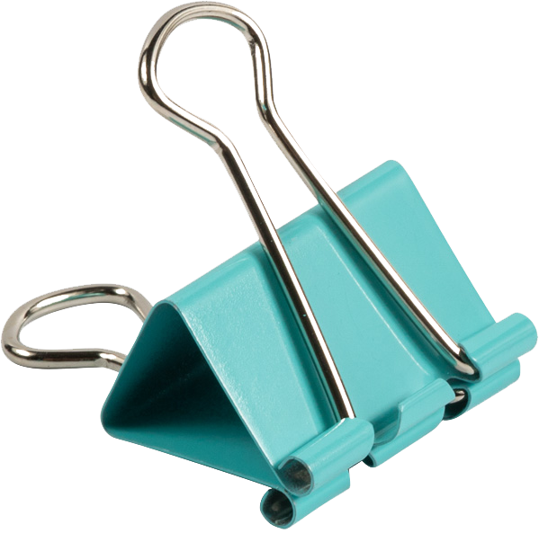 Teal Medium 32mm Binder Clips - 15 Pack