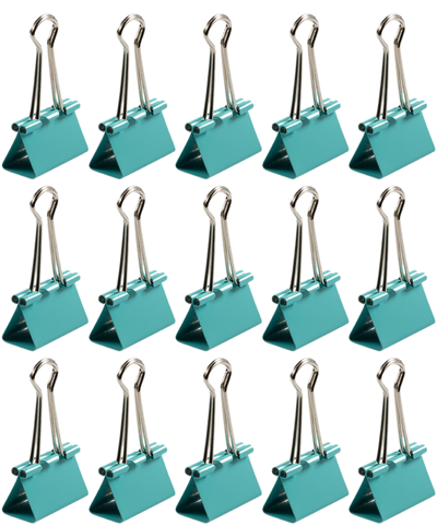 Teal Medium 32mm Binder Clips - 15 Pack