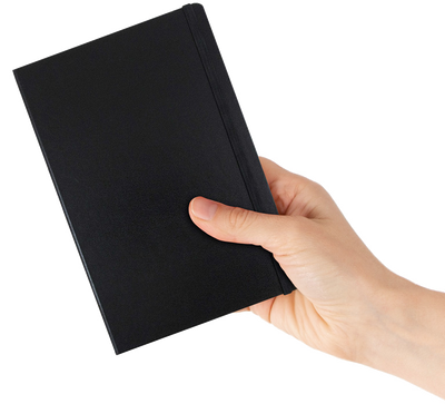 Black Large 5 7/8 x 8 1/2 Notebooks (100 Lined Pages)