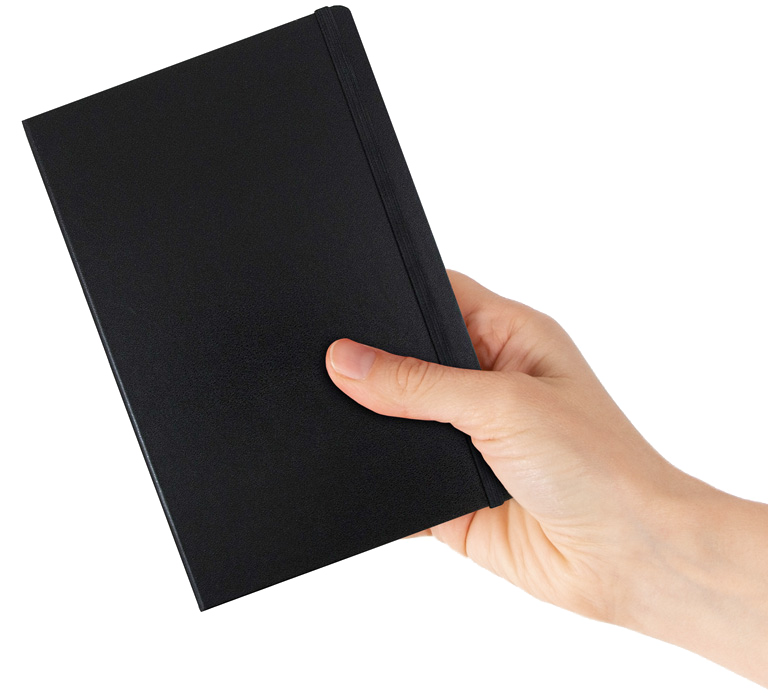 Black Large 5 7/8 x 8 1/2 Notebooks (100 Lined Pages)