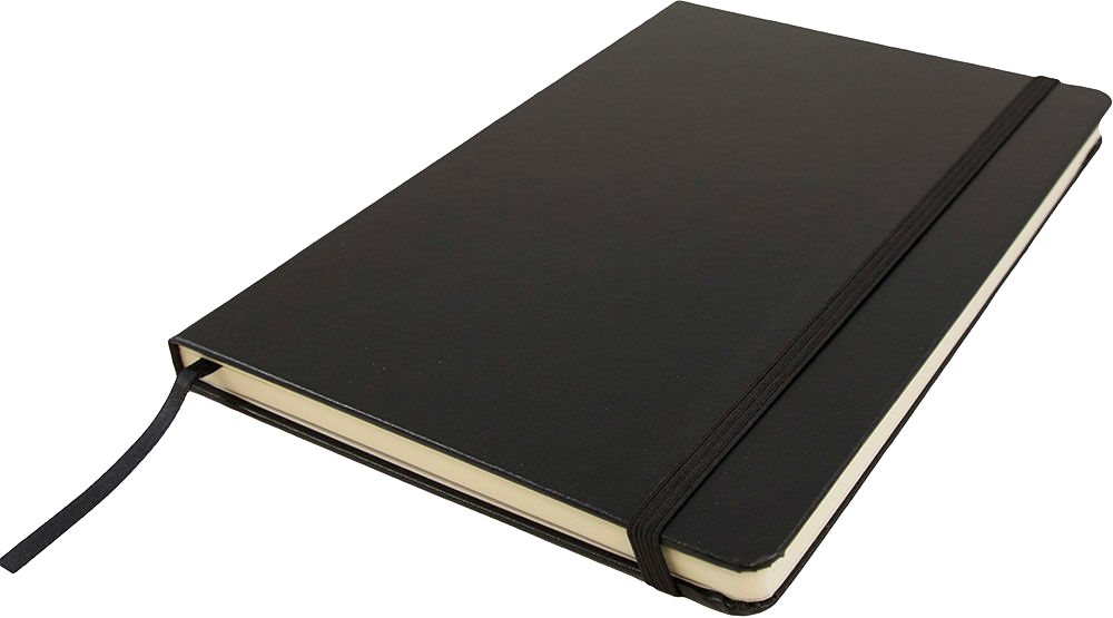 Black Large 5 7/8 x 8 1/2 Notebooks (100 Lined Pages)