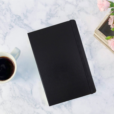 Black Large 5 7/8 x 8 1/2 Notebooks (100 Lined Pages)