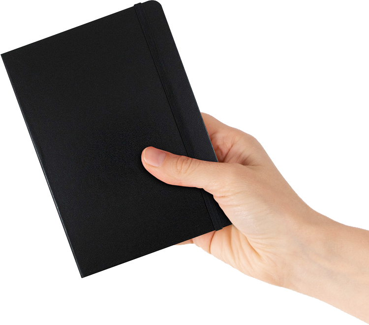 Black Medium 5 x 7 Notebooks (100 Lined Pages)